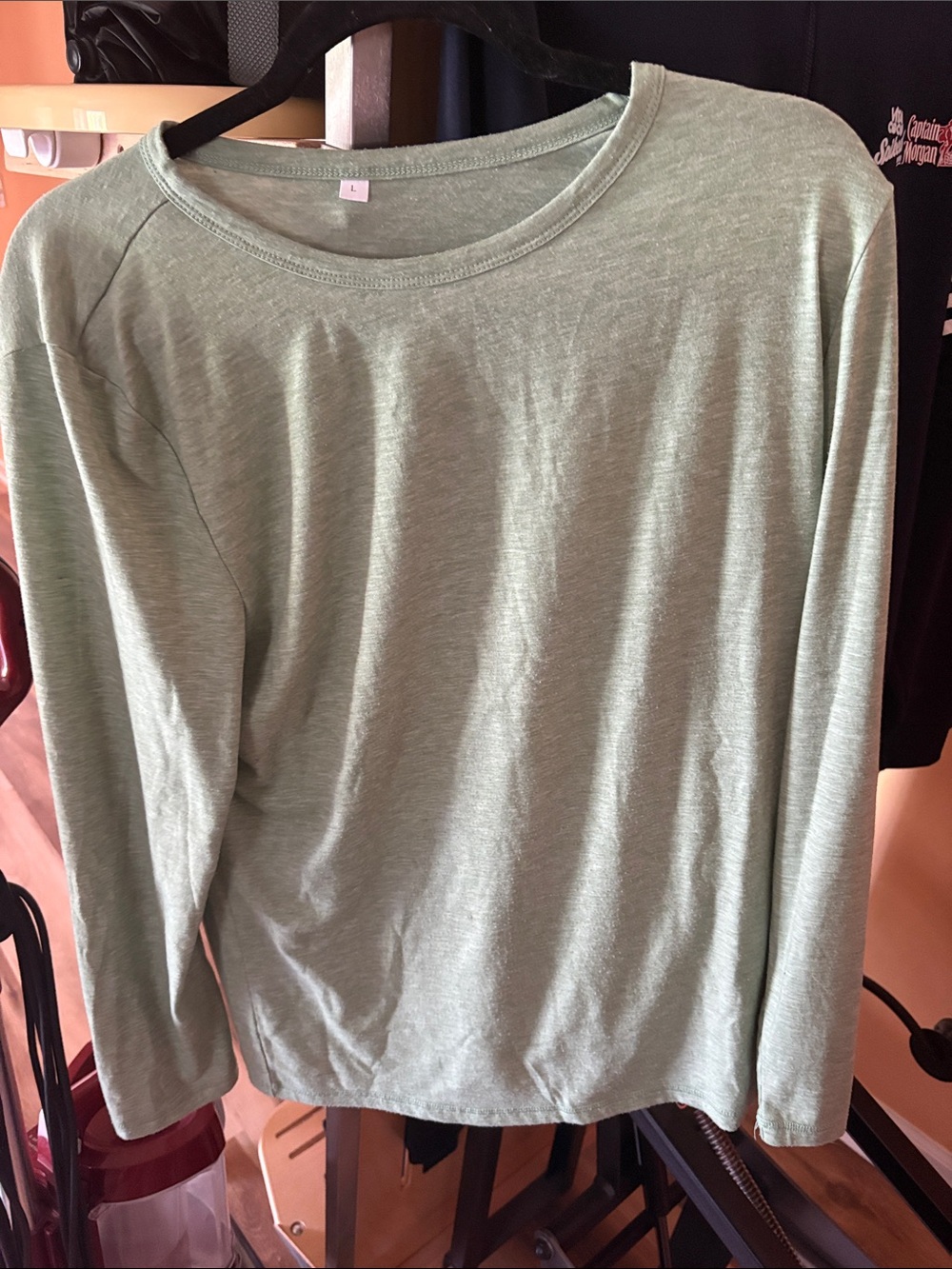 Amazon Essentials Light Sage Green Long Sleeve Tee